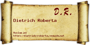 Dietrich Roberta névjegykártya
